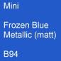 Preview: Mini, Frozen Blue Metallic (matt), B94.